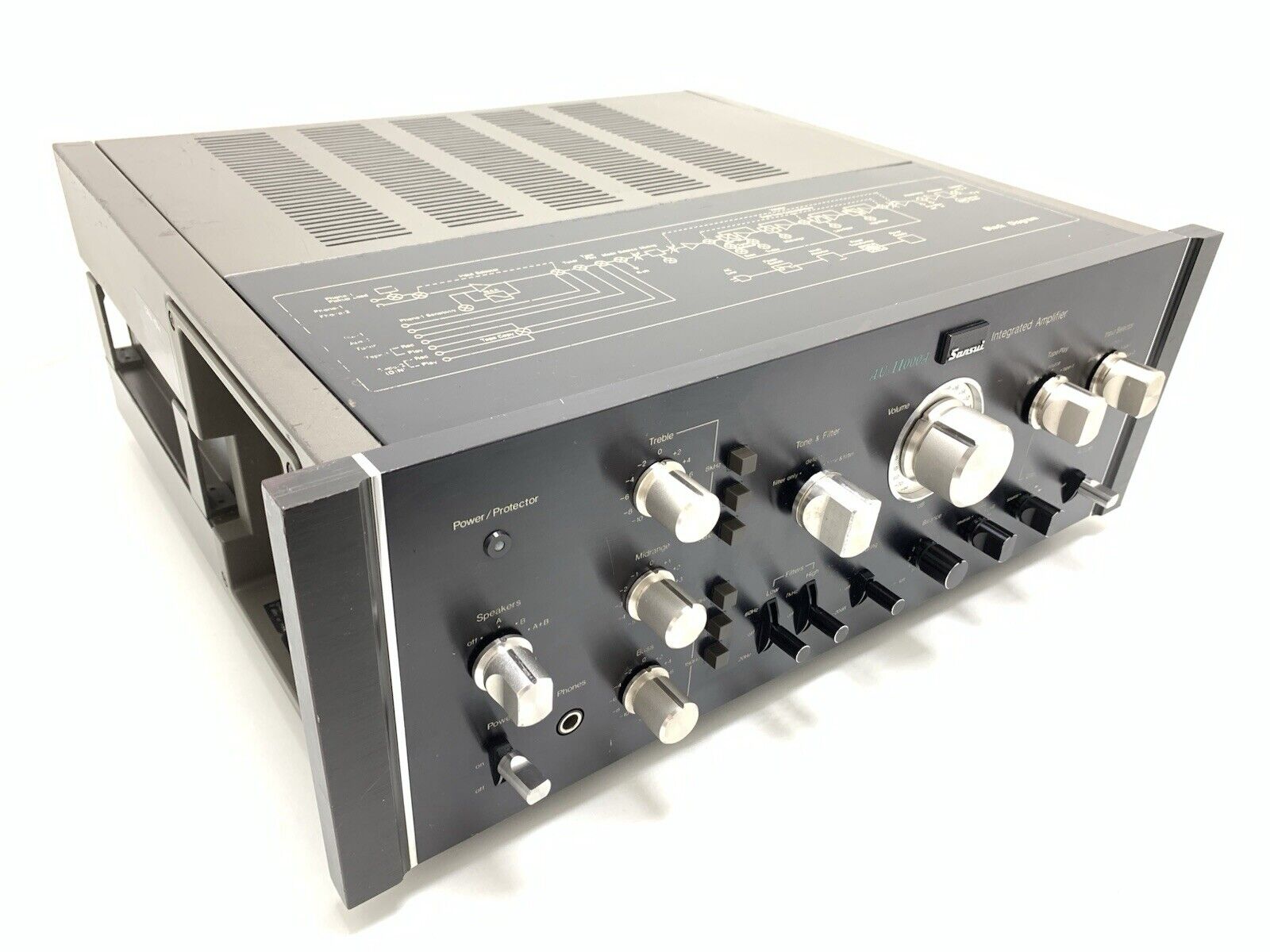 SANSUI AU 11000A Integrated Stereo Amplifier 2 X 110 WRMS Vintage 1977 GOOD LOOK