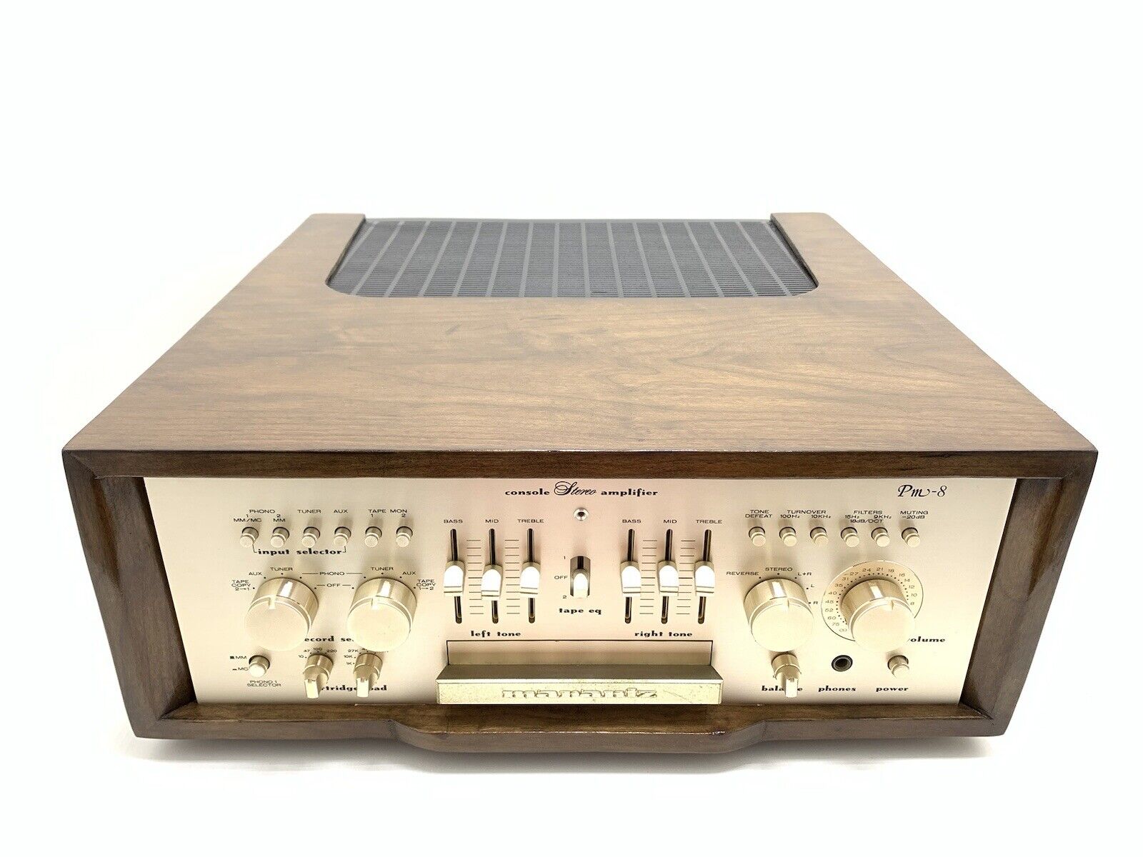 MARANTZ PM 8 Console Stereo Amplifier Vintage Wood BOX Refurbished WORK GoodLook