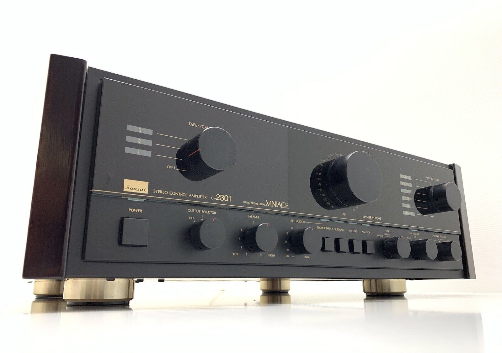 SANSUI C-2301 Stereo Pre Amplifier Vintage 1985 High End WORK Good Look