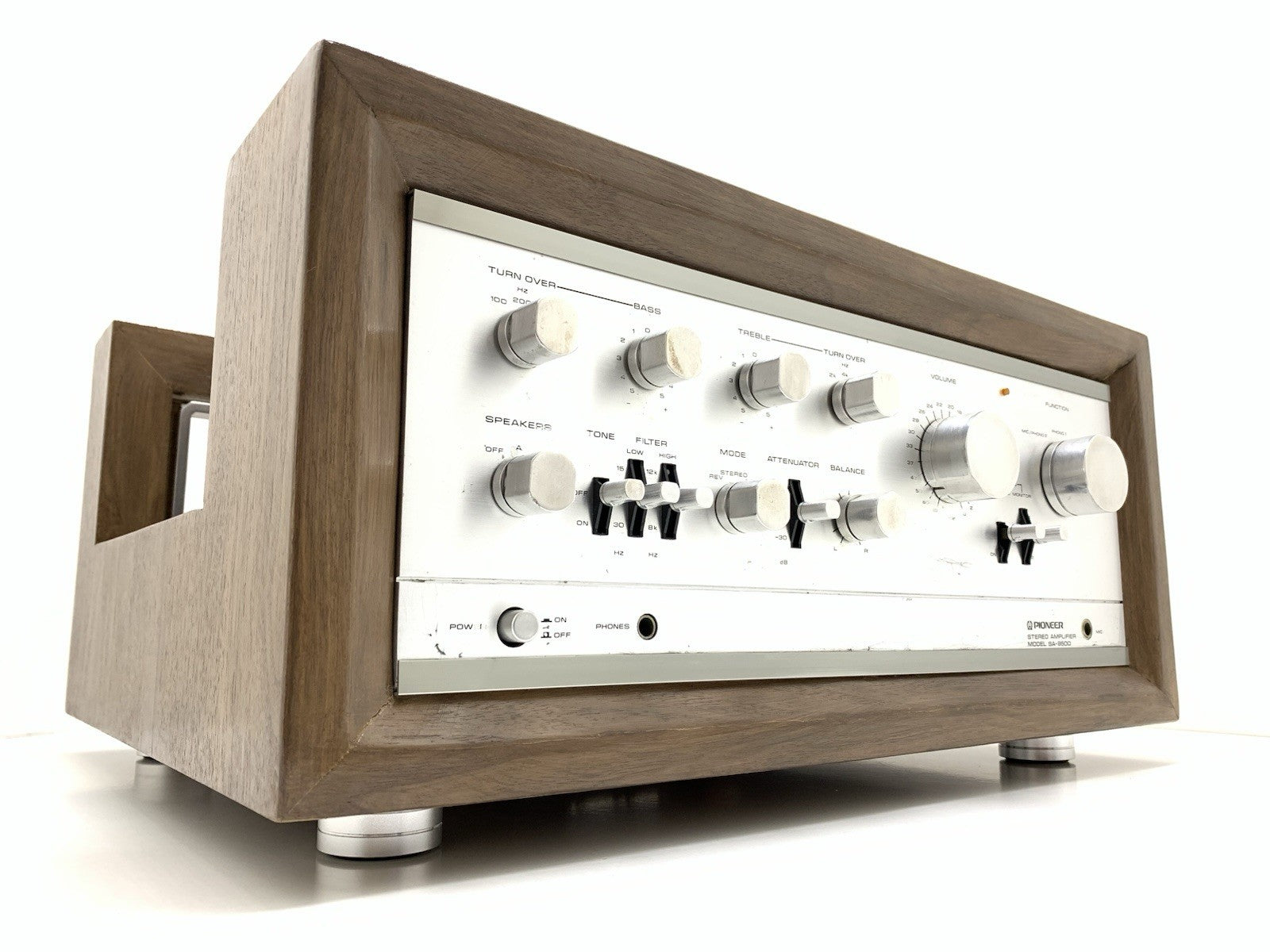 PIONEER SA 9500 Stereo Amplifier 80+80 WRMS Vintage EXCLUSIVE WOOD BOX Good Look