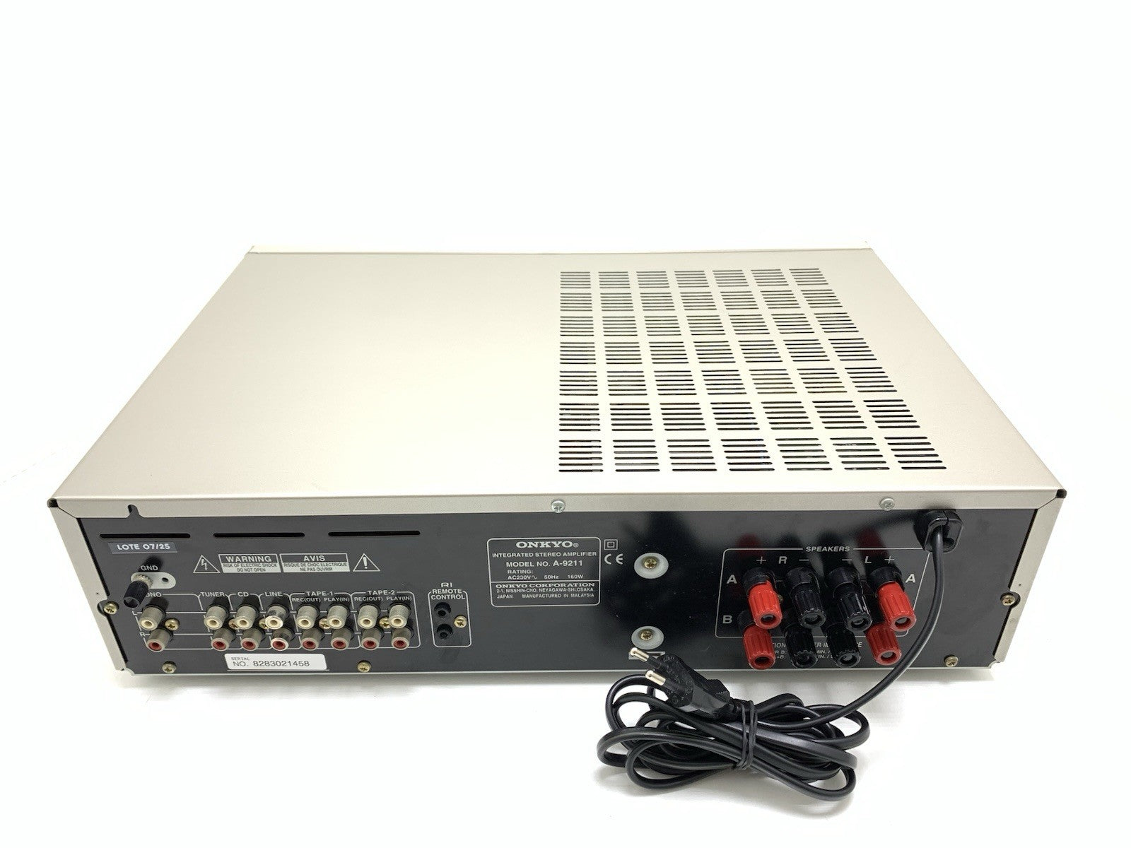 ONKYO A 9211 Stereo Integrated  Amplifier 40+40W RMS Vintage 1997 WORK Good Look