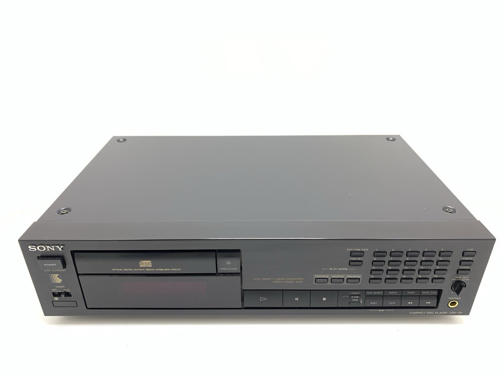 SONY CDP 791 Compact Disc CD Player HQ DAC CXD2552Q Vintage 1989 WORK Good Look