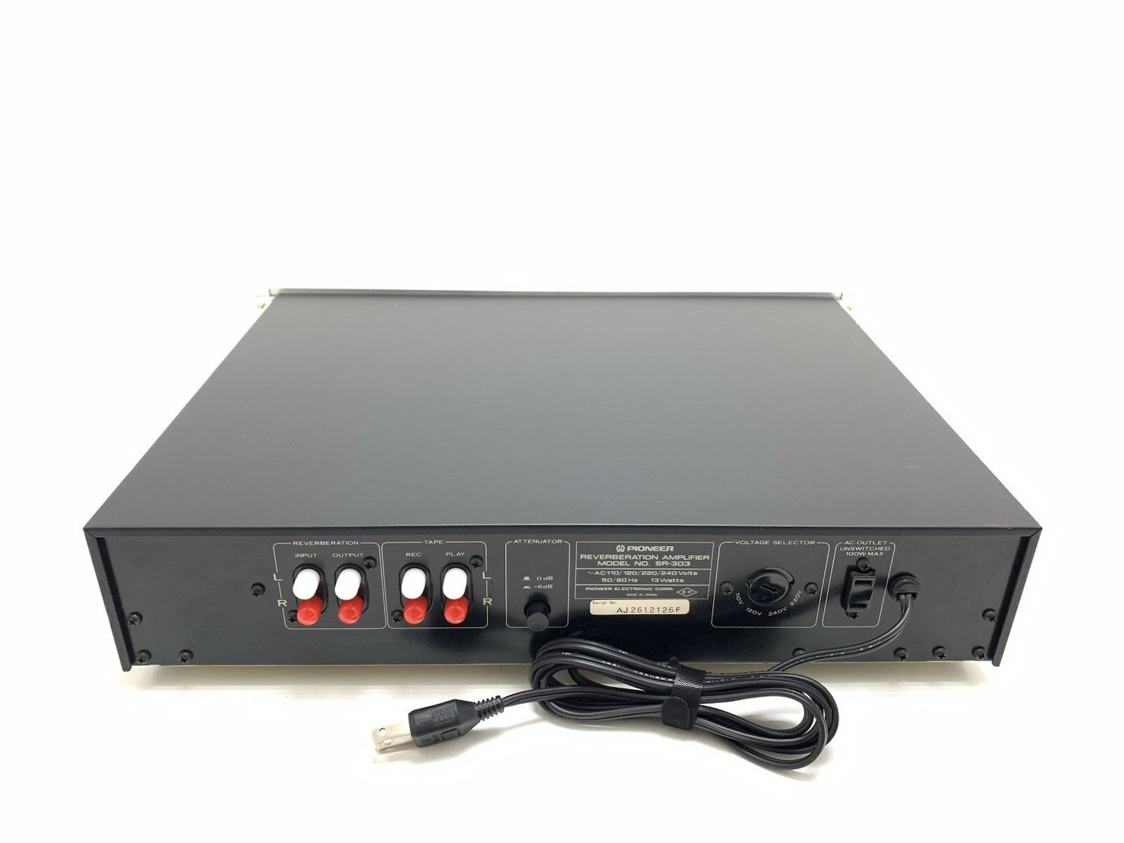 PIONEER Stereo REVERBERATION AMPLIFIER SR-303 RACK Vintage 1980 Work Good Look