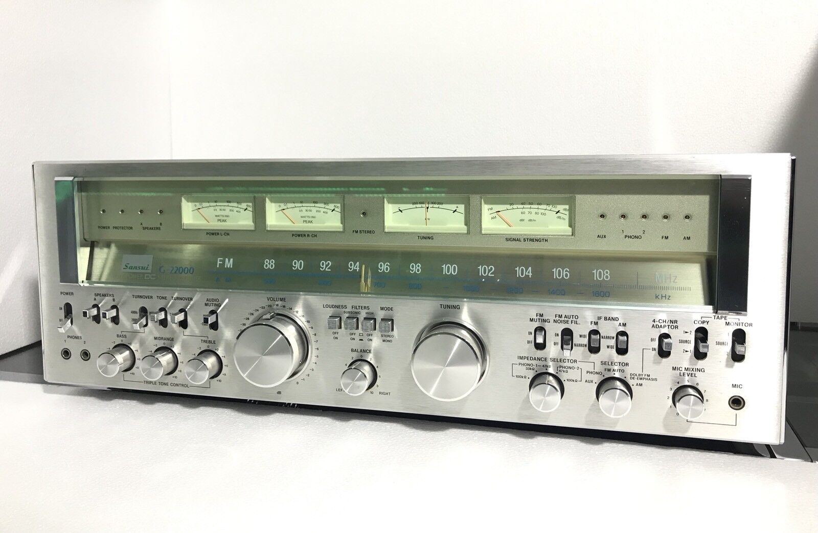 SANSUI G 22000 Stereo Receiver 220+220 Watts RMS Vintage 1978 Working Good Look