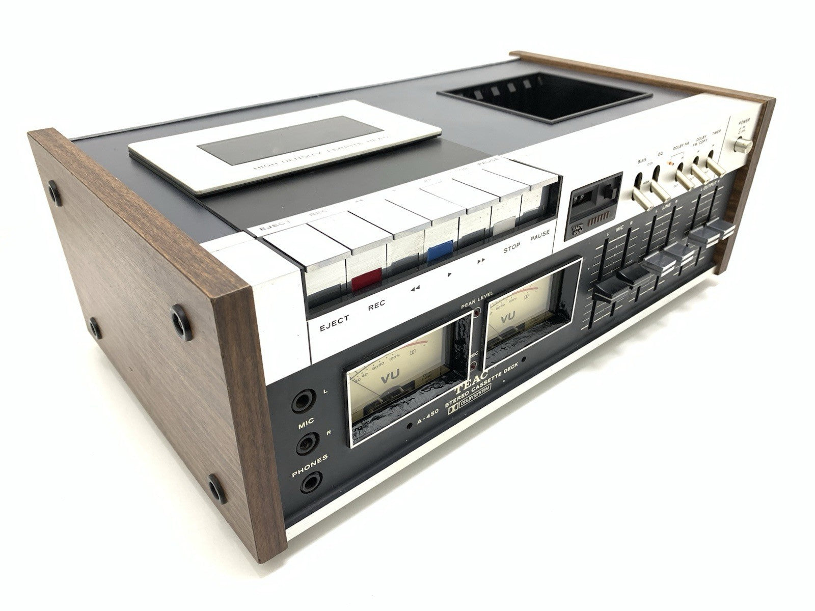 TEAC A 450 Stereo Cassette Tape Deck 2 Head Vintage 1974 Working Good Look