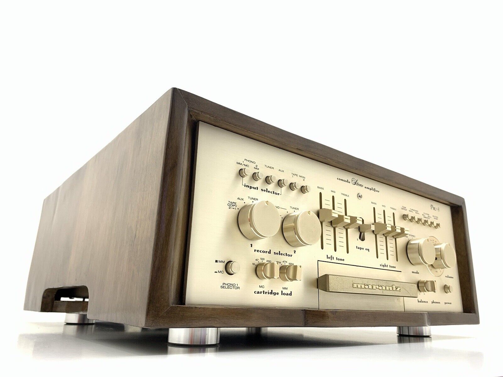 MARANTZ PM 8 Console Stereo Amplifier Vintage Wood BOX Refurbished WORK GoodLook