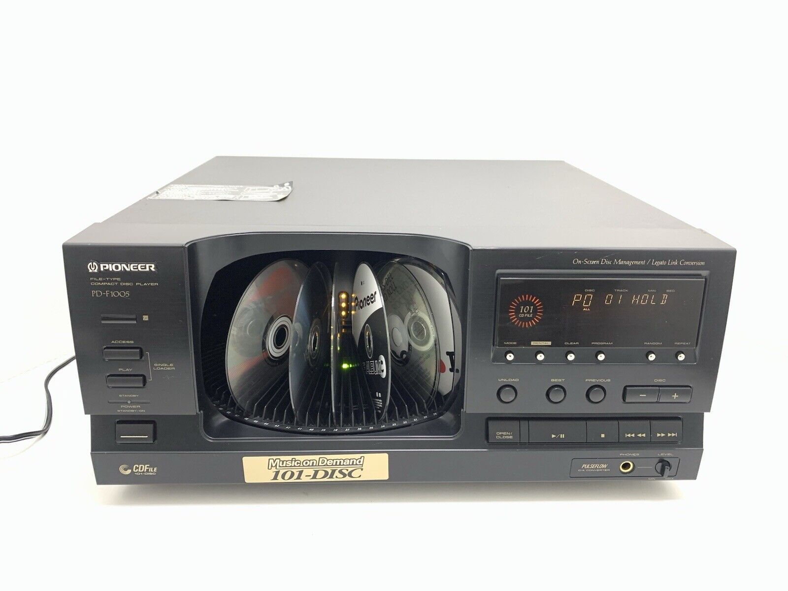 PIONEER PD F1005 Compact Disc 101 CDs Multi Player Vintage 1996 WORK Good Look