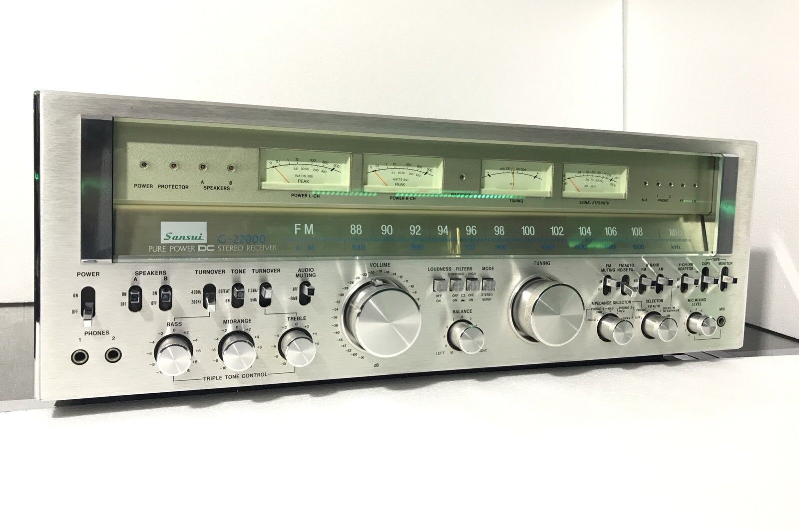 SANSUI G 22000 Stereo Receiver 220+220 Watts RMS Vintage 1978 Working Good Look