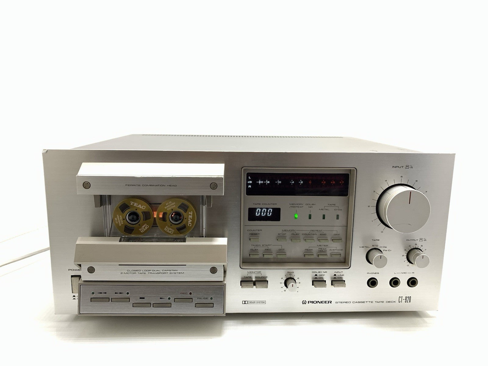 PIONEER CT 920 ( CT-F950 ) 3 Head Stereo Tape Deck Cassette 1979 WORK Good Look