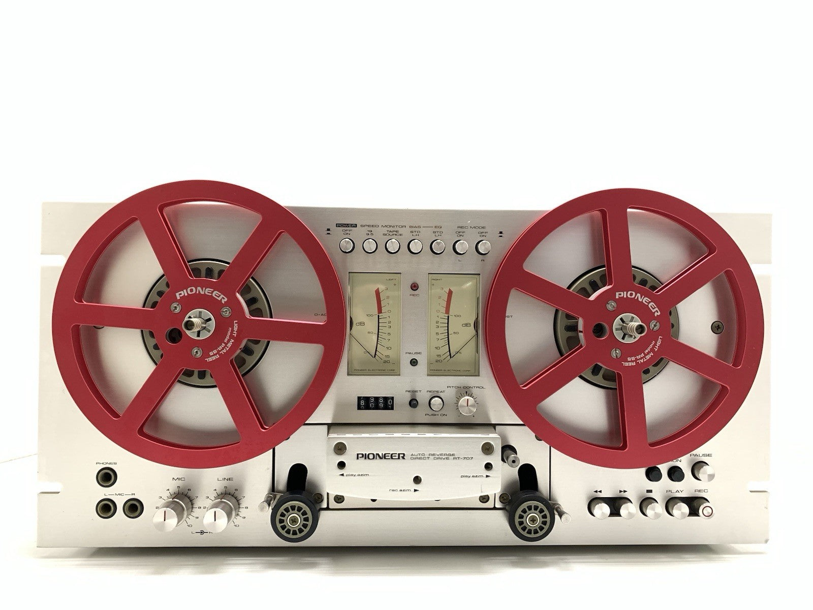 PIONEER RT 707 Open Reel 4 Track 7" Tape Vintage 1977 AutoReverse WORK Good Look