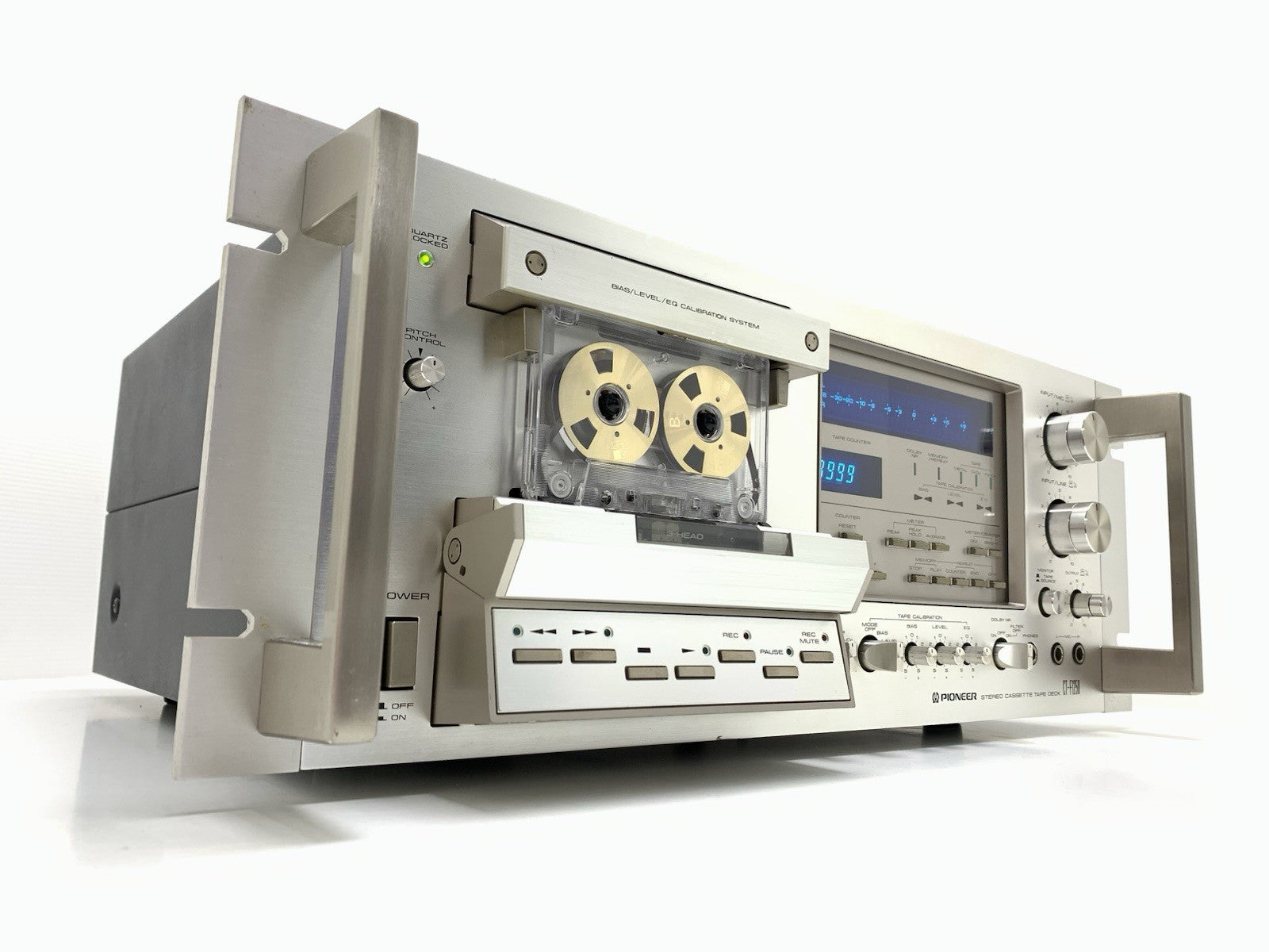 PIONEER CT F1250 RACK 3 Head Stereo Tape Deck BLUE LINE Vintage WORK Good Look
