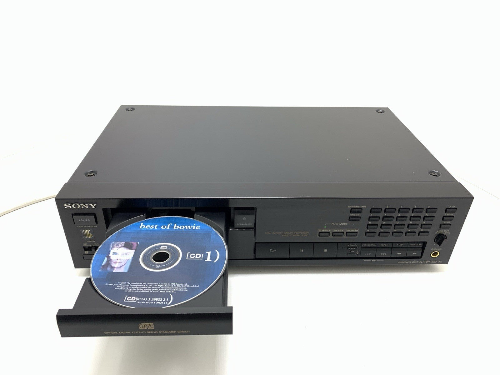 SONY CDP 791 Compact Disc CD Player HQ DAC CXD2552Q Vintage 1989 WORK Good Look