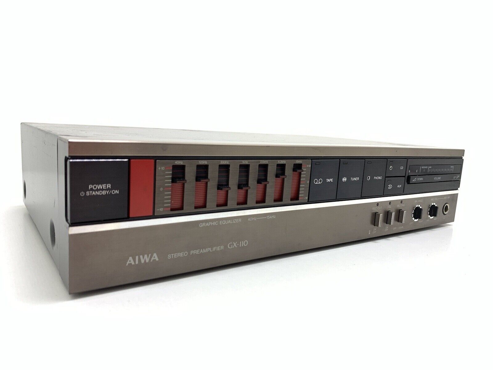 AIWA GX-110 Stereo Pre Amplifier Vintage with Equalizer Vintage 1984 GOOD LOOK