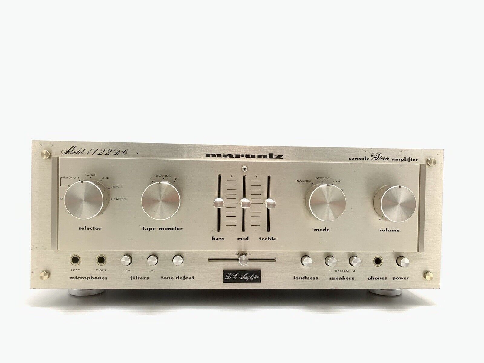 MARANTZ 1122DC Console Stereo Amplifier 2 X 61 WRMS Vintage 1978 WORK Good Look