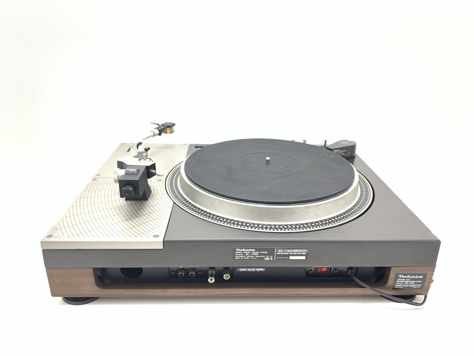 TECHNICS SL 1100 + Strobe SH-11L1l D. Drive Turntable Vintage 1972 WORK GoodLook