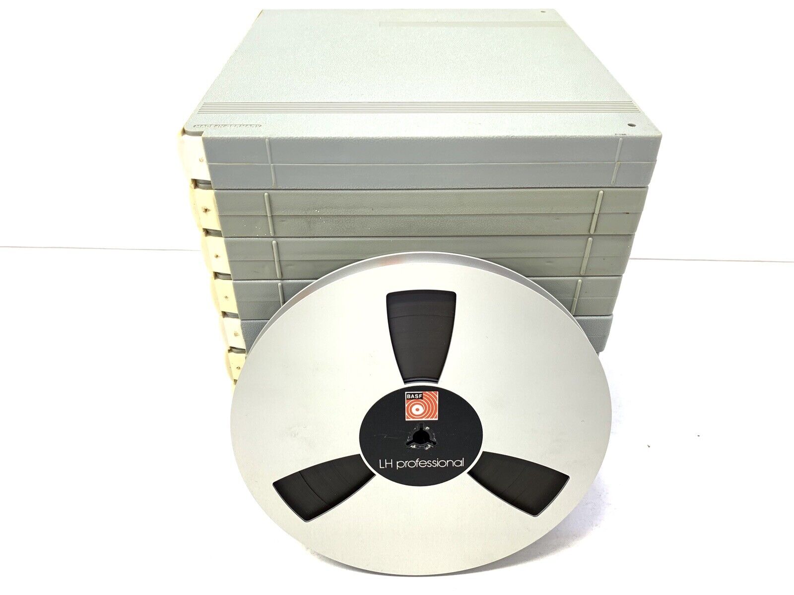 BASF LH PROFESSIONAL OPEN RELL TAPE RECORD Rare METAL SPOOL & plastic BOX 7 In