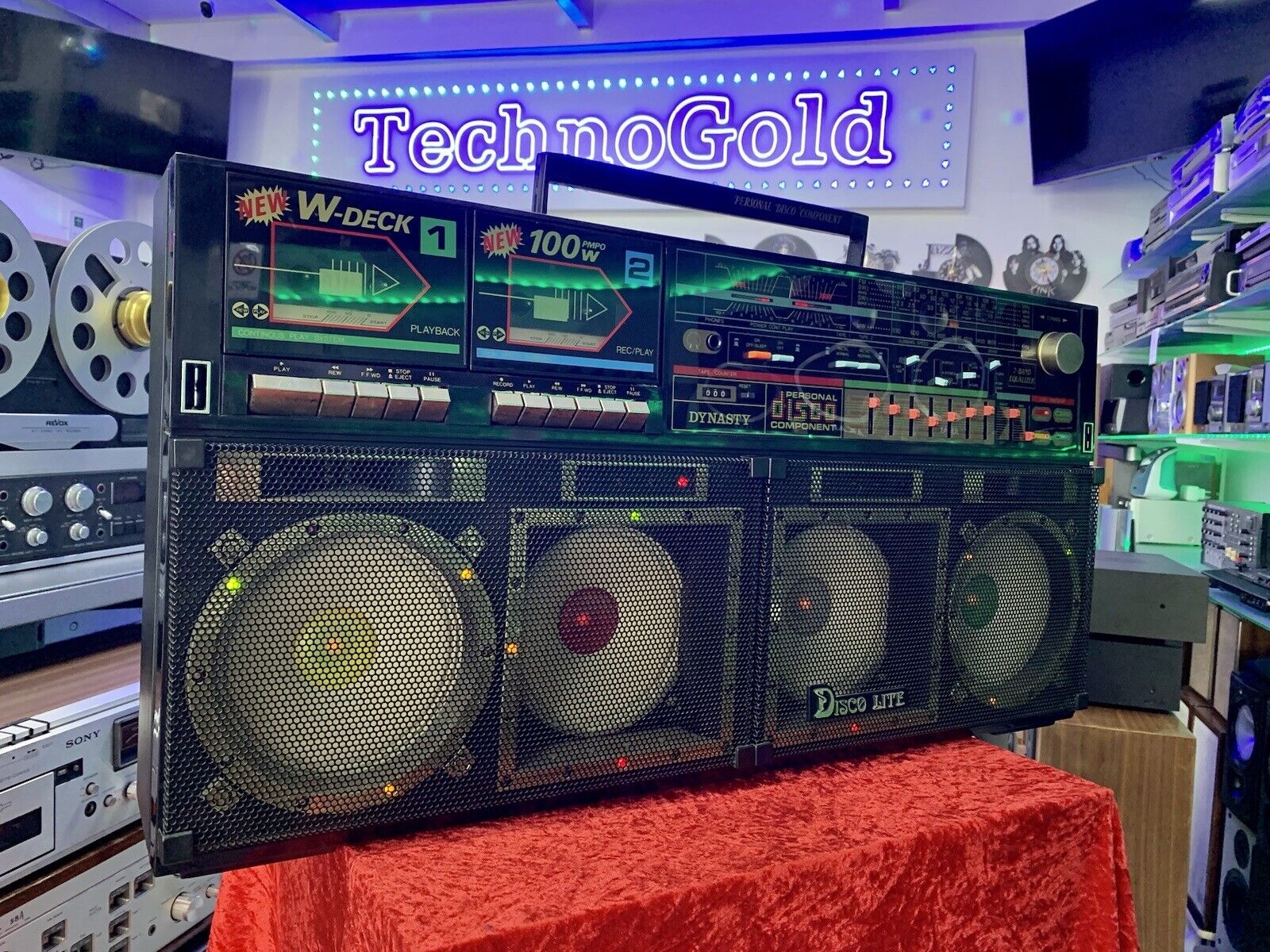 BOOMBOX Ghettoblaster MADONNA Radio Cassette Stereo DYNASTY ES555 Vintage WORK