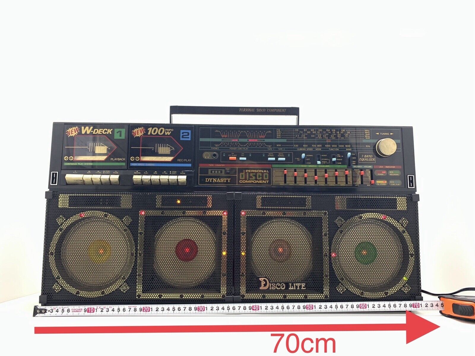 BOOMBOX Ghettoblaster MADONNA Radio Cassette Stereo DYNASTY ES555 Vintage WORK