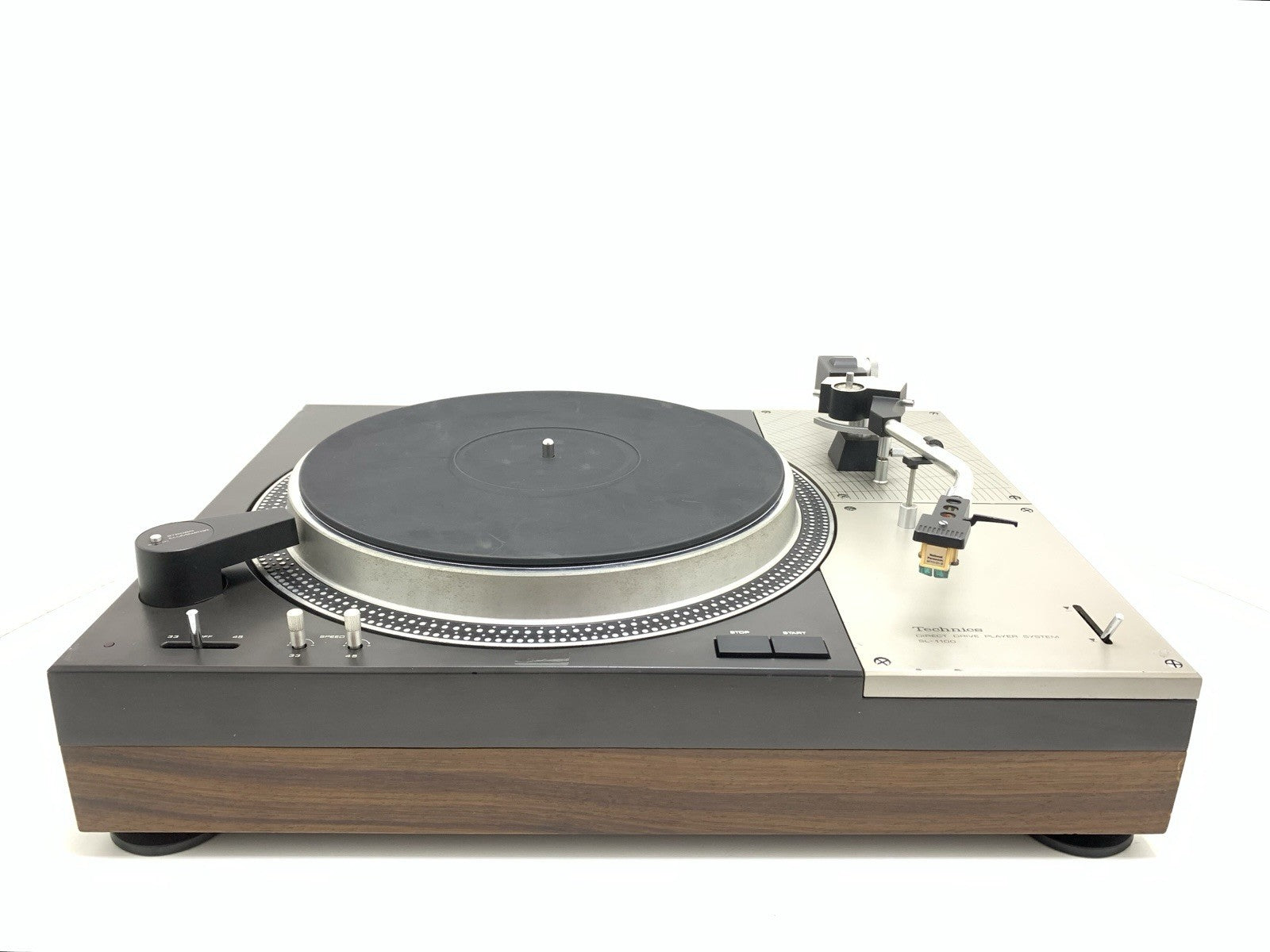 TECHNICS SL 1100 + Strobe SH-11L1l D. Drive Turntable Vintage 1972 WORK GoodLook