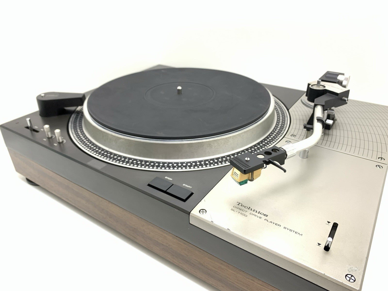 TECHNICS SL 1100 + Strobe SH-11L1l D. Drive Turntable Vintage 1972 WORK GoodLook