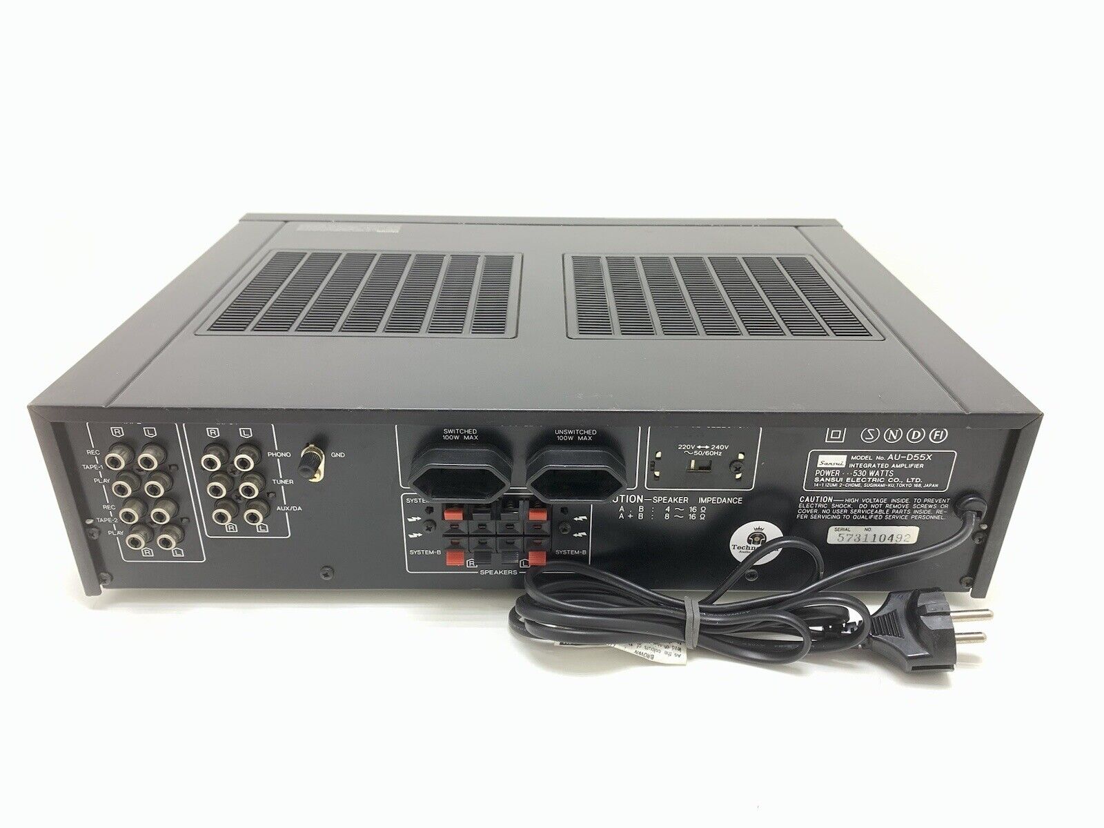 SANSUI AU-D55X Integrated Stereo Amplifier 140 Watts RMS Vintage 1983 Good Look