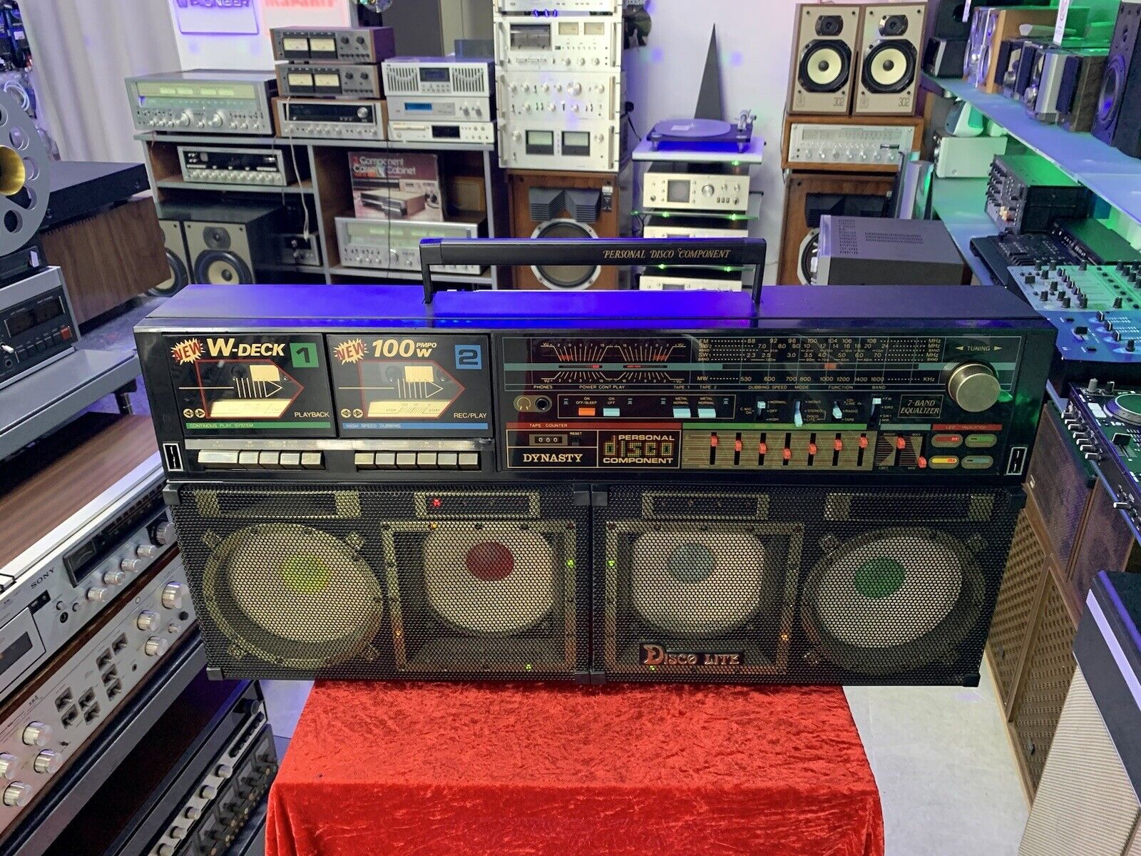 BOOMBOX Ghettoblaster MADONNA Radio Cassette Stereo DYNASTY ES555 Vintage WORK