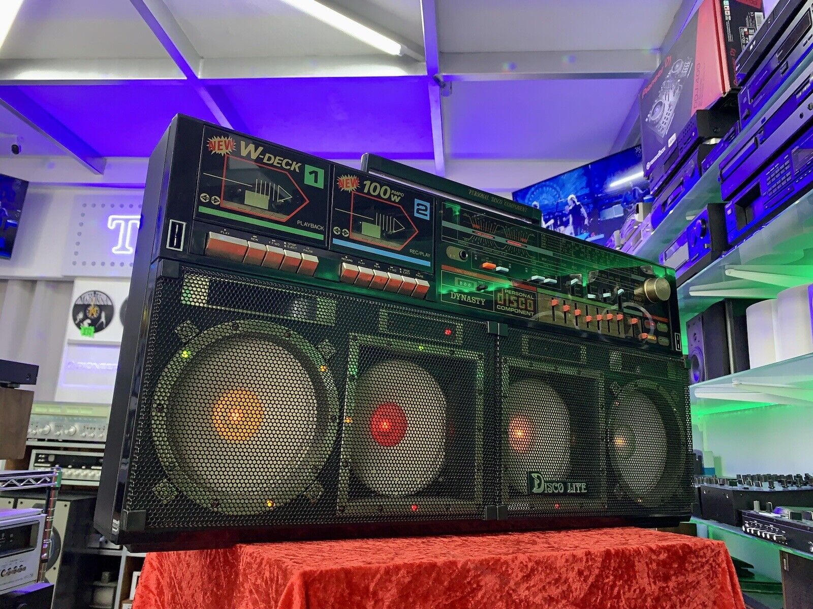 BOOMBOX Ghettoblaster MADONNA Radio Cassette Stereo DYNASTY ES555 Vintage WORK