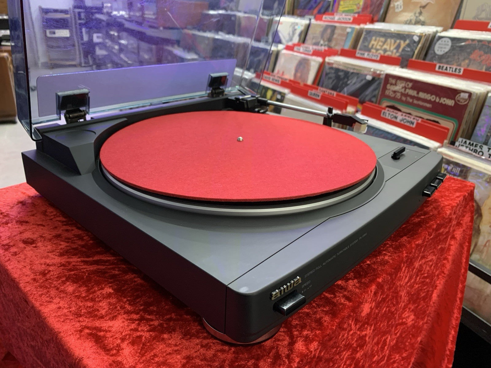 AIWA PX E850 K Belt Drive  Turntable  Vintage 1985 Work Good Look