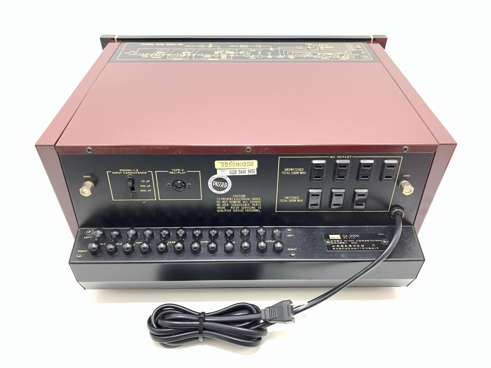 SANSUI CA 3000 Stereo Pre Amplifier Vintage 1975 High End WORK PERFECT Good Look