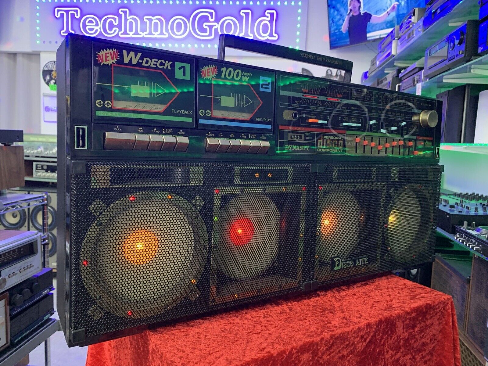 BOOMBOX Ghettoblaster MADONNA Radio Cassette Stereo DYNASTY ES555 Vintage WORK