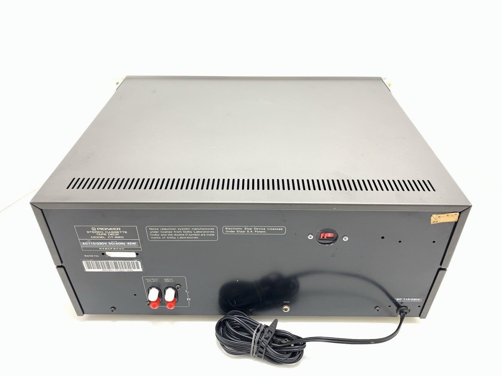 PIONEER CT 920 ( CT-F950 ) RACK 3 Head Stereo Tape Deck Cassette 1979 WORK GOOD