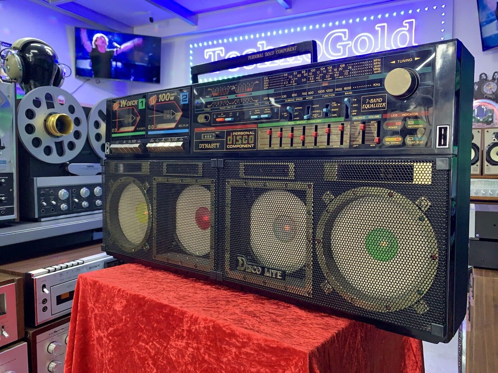 BOOMBOX Ghettoblaster MADONNA Radio Cassette Stereo DYNASTY ES555 Vintage WORK