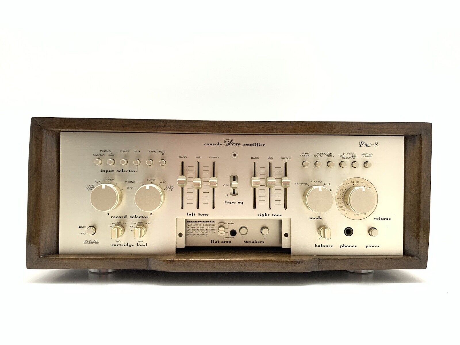 MARANTZ PM 8 Console Stereo Amplifier Vintage Wood BOX Refurbished WORK GoodLook