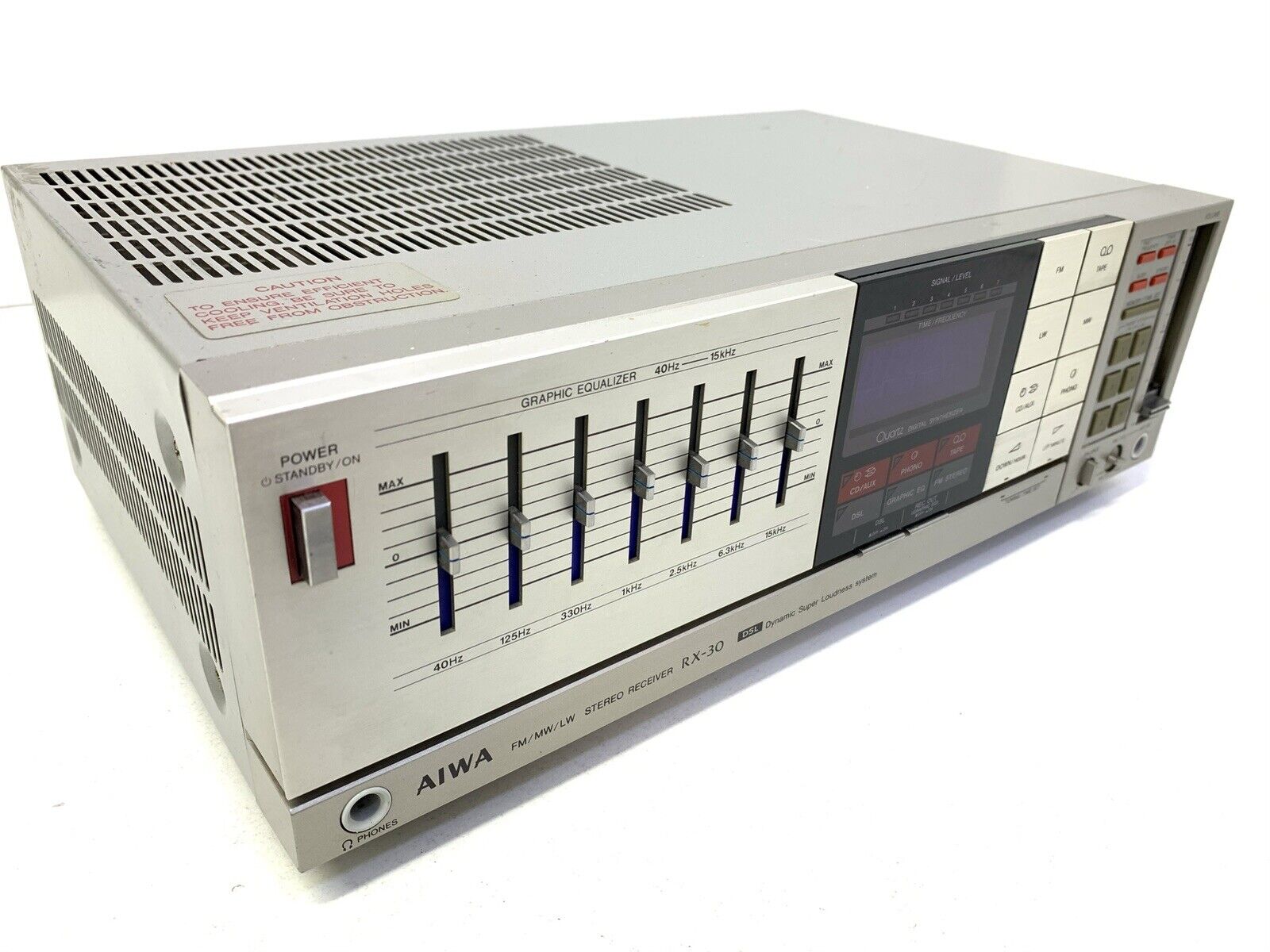 AIWA RX-30 FM MW LW Stereo Receiver 50 Watts RMS Vintage 1983 GOOD LOOK LIKE NEW