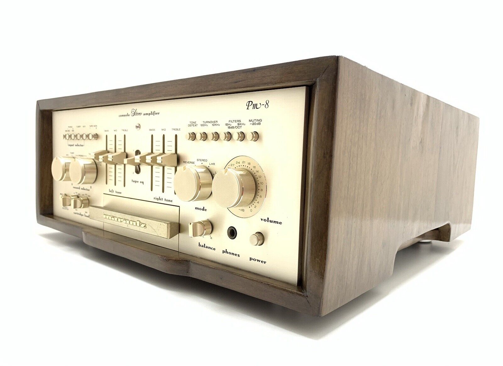 MARANTZ PM 8 Console Stereo Amplifier Vintage Wood BOX Refurbished WORK GoodLook