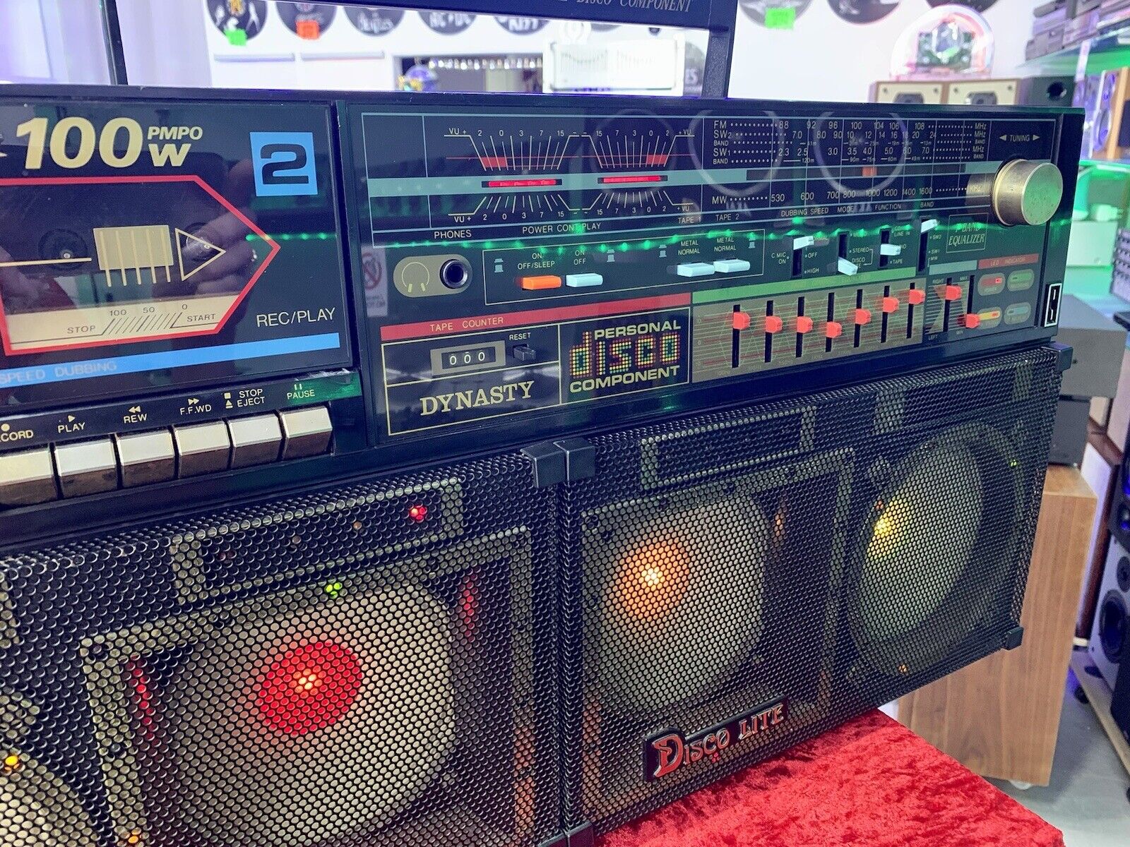 BOOMBOX Ghettoblaster MADONNA Radio Cassette Stereo DYNASTY ES555 Vintage WORK