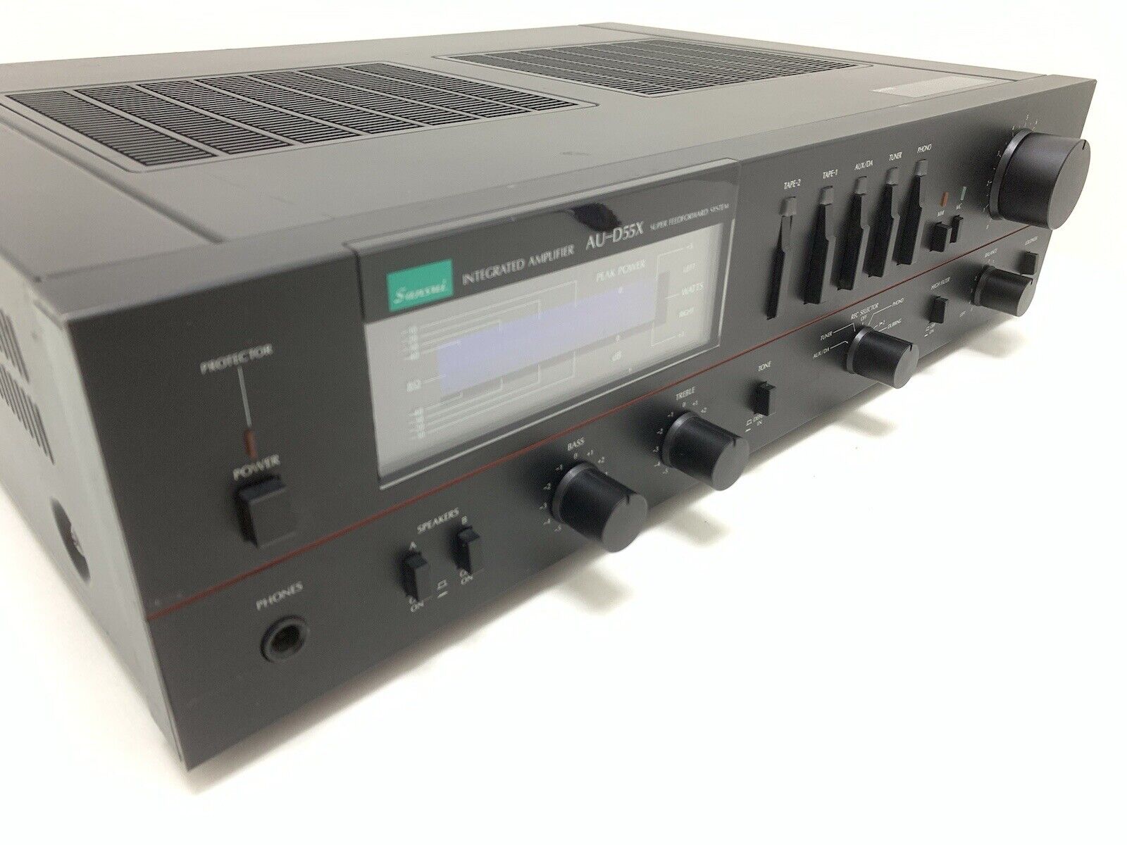 SANSUI AU-D55X Integrated Stereo Amplifier 140 Watts RMS Vintage 1983 Good Look