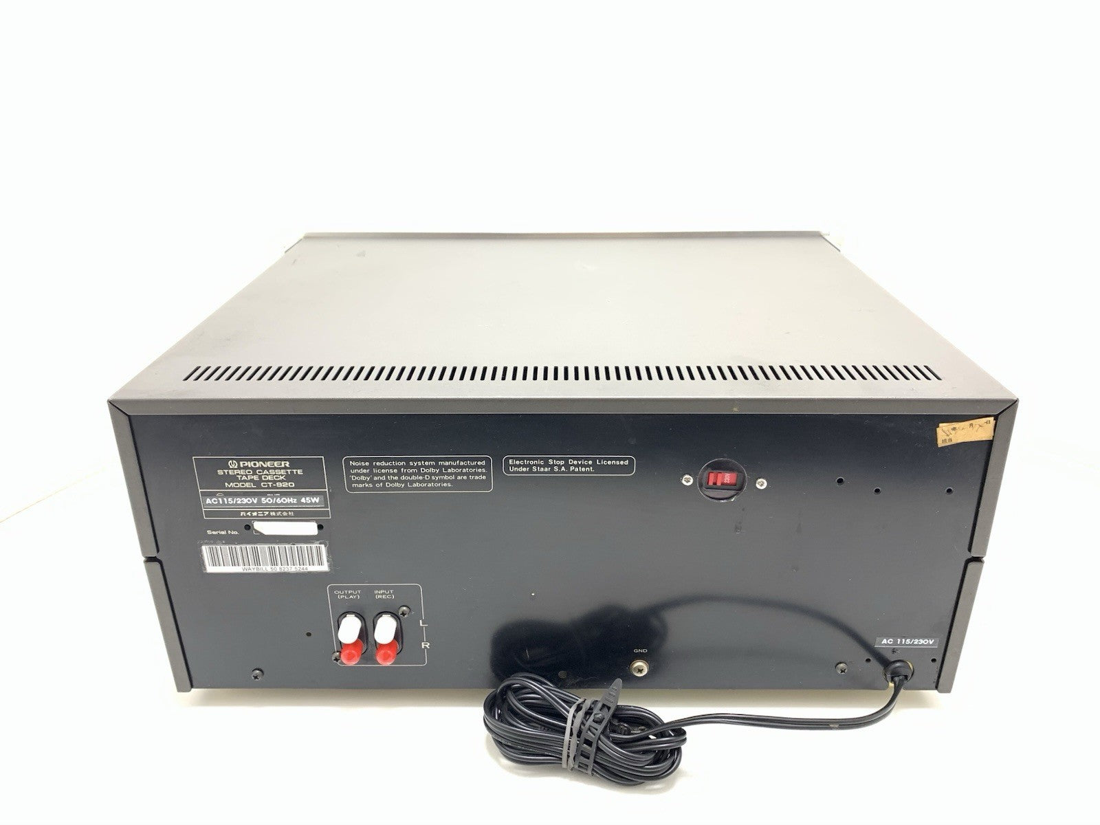 PIONEER CT 920 ( CT-F950 ) RACK 3 Head Stereo Tape Deck Cassette 1979 WORK GOOD