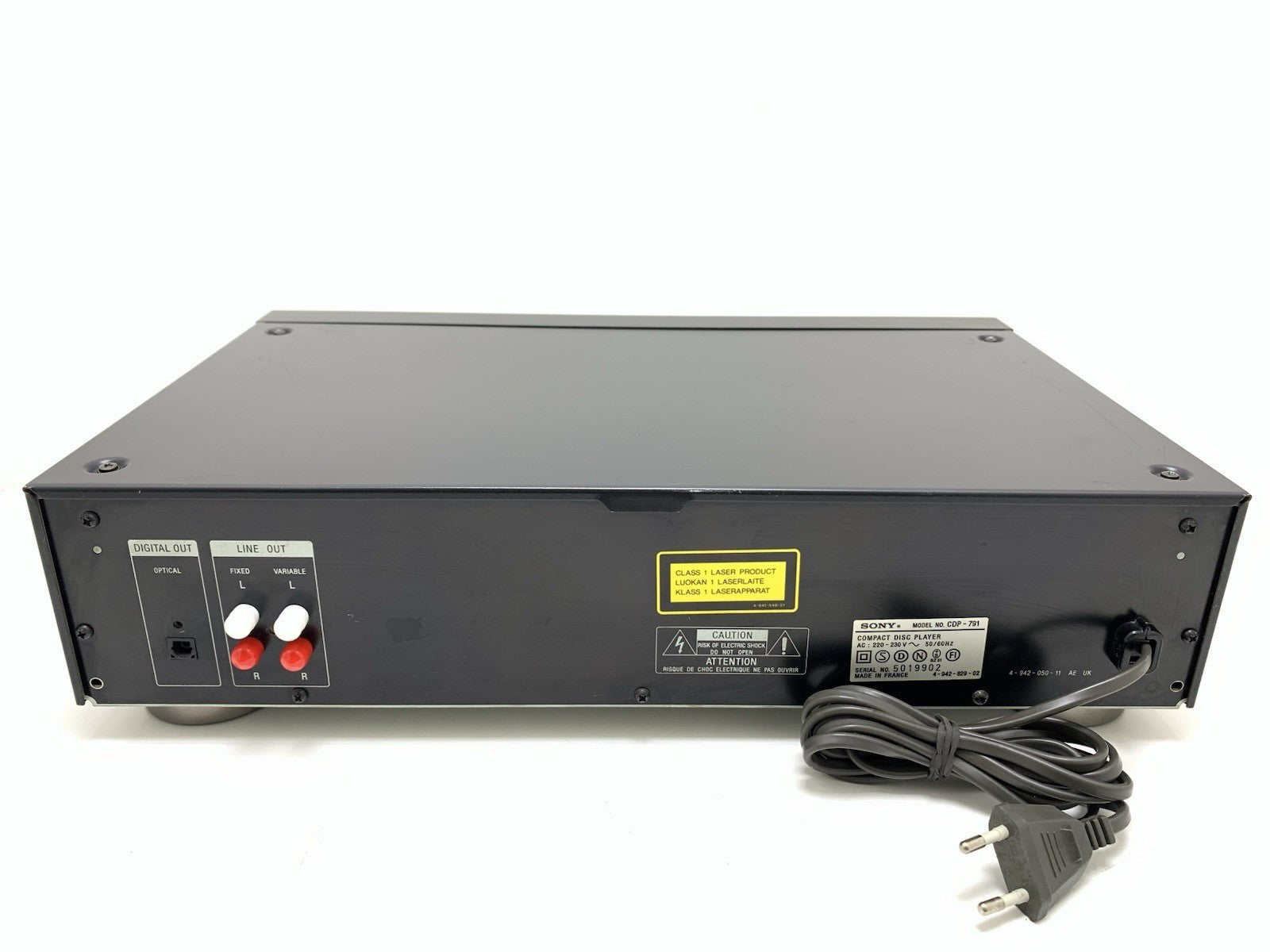 SONY CDP 791 Compact Disc CD Player HQ DAC CXD2552Q Vintage 1989 WORK Good Look
