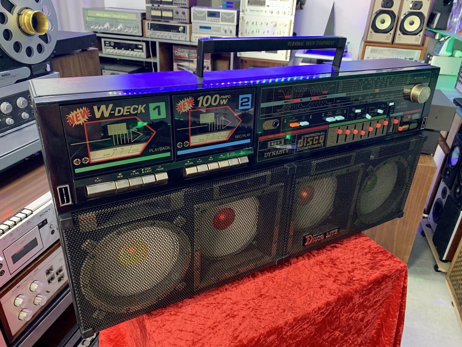 BOOMBOX Ghettoblaster MADONNA Radio Cassette Stereo DYNASTY ES555 Vintage WORK