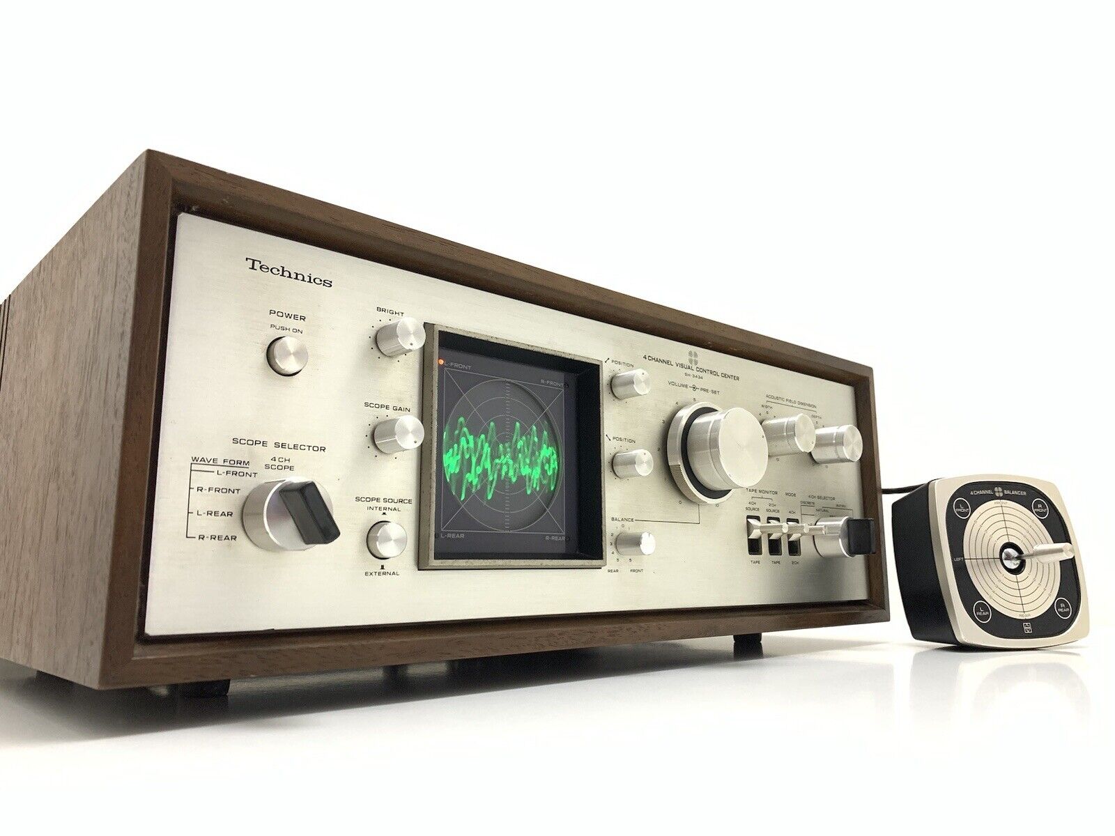 TECHNICS SH-3434 Audio Scope 4 Channel Remote SH-1010 Vintage 1973 WORK GoodLook