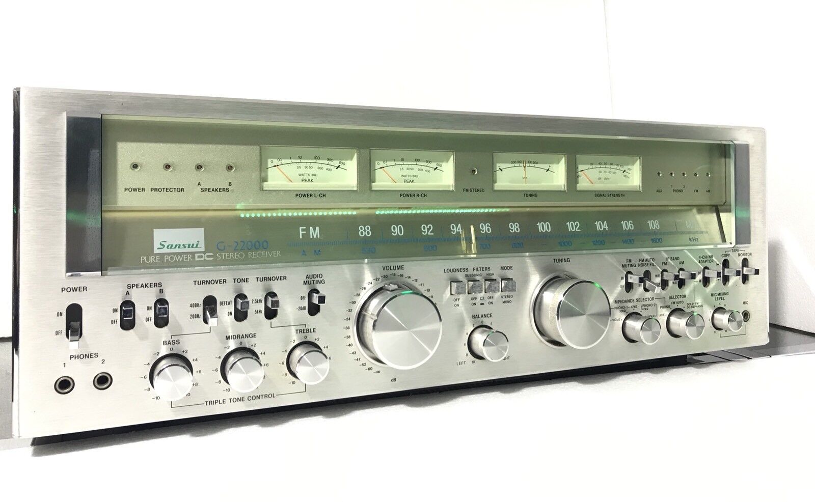 SANSUI G 22000 Stereo Receiver 220+220 Watts RMS Vintage 1978 Working Good Look