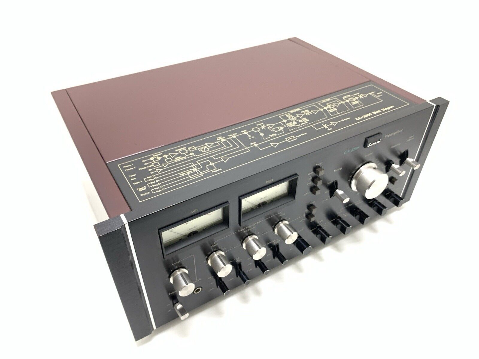 SANSUI CA 3000 Stereo Pre Amplifier Vintage 1975 High End WORK PERFECT Good Look