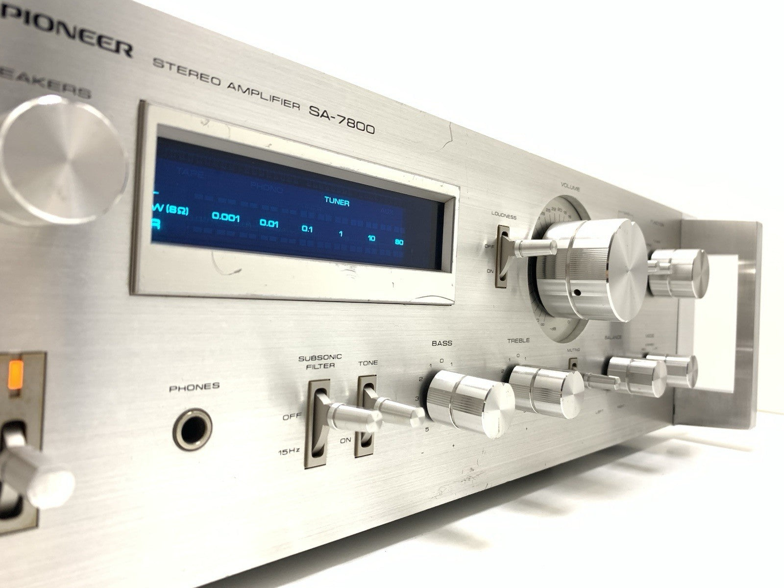 PIONEER SA 7800 RACK Stereo Amplifier 130 W RMS Blue Line Vintage 1979 WORK GOOD
