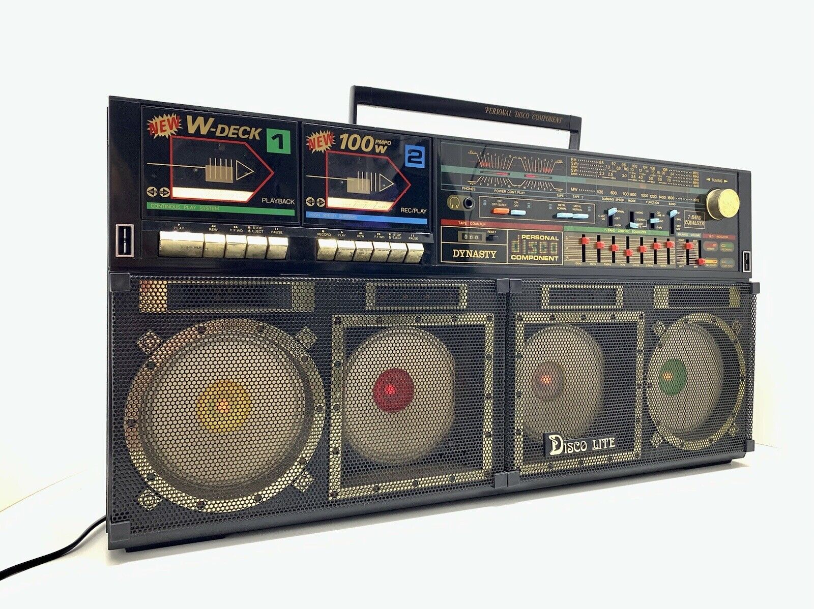 BOOMBOX Ghettoblaster MADONNA Radio Cassette Stereo DYNASTY ES555 Vintage WORK