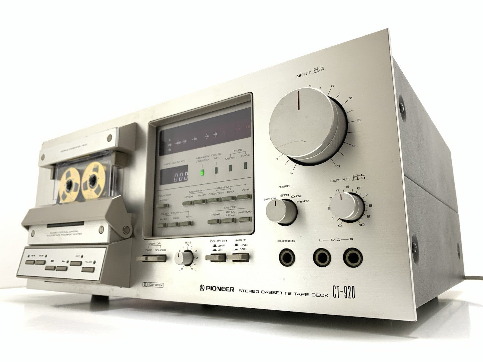 PIONEER CT 920 ( CT-F950 ) 3 Head Stereo Tape Deck Cassette 1979 WORK Good Look