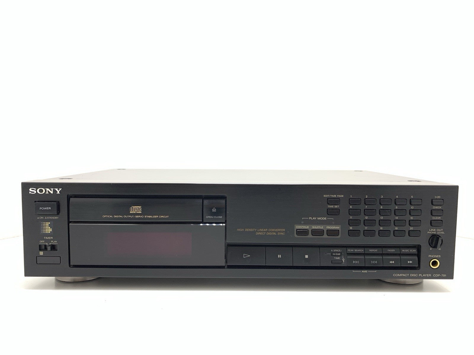 SONY CDP 791 Compact Disc CD Player HQ DAC CXD2552Q Vintage 1989 WORK Good Look