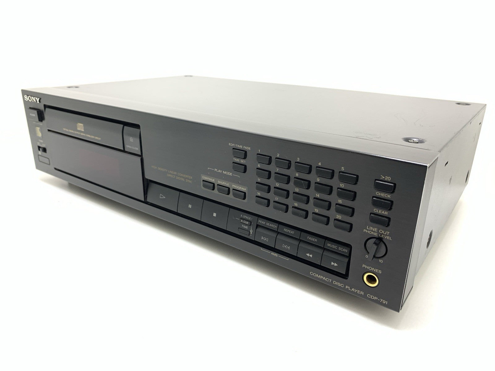 SONY CDP 791 Compact Disc CD Player HQ DAC CXD2552Q Vintage 1989 WORK Good Look