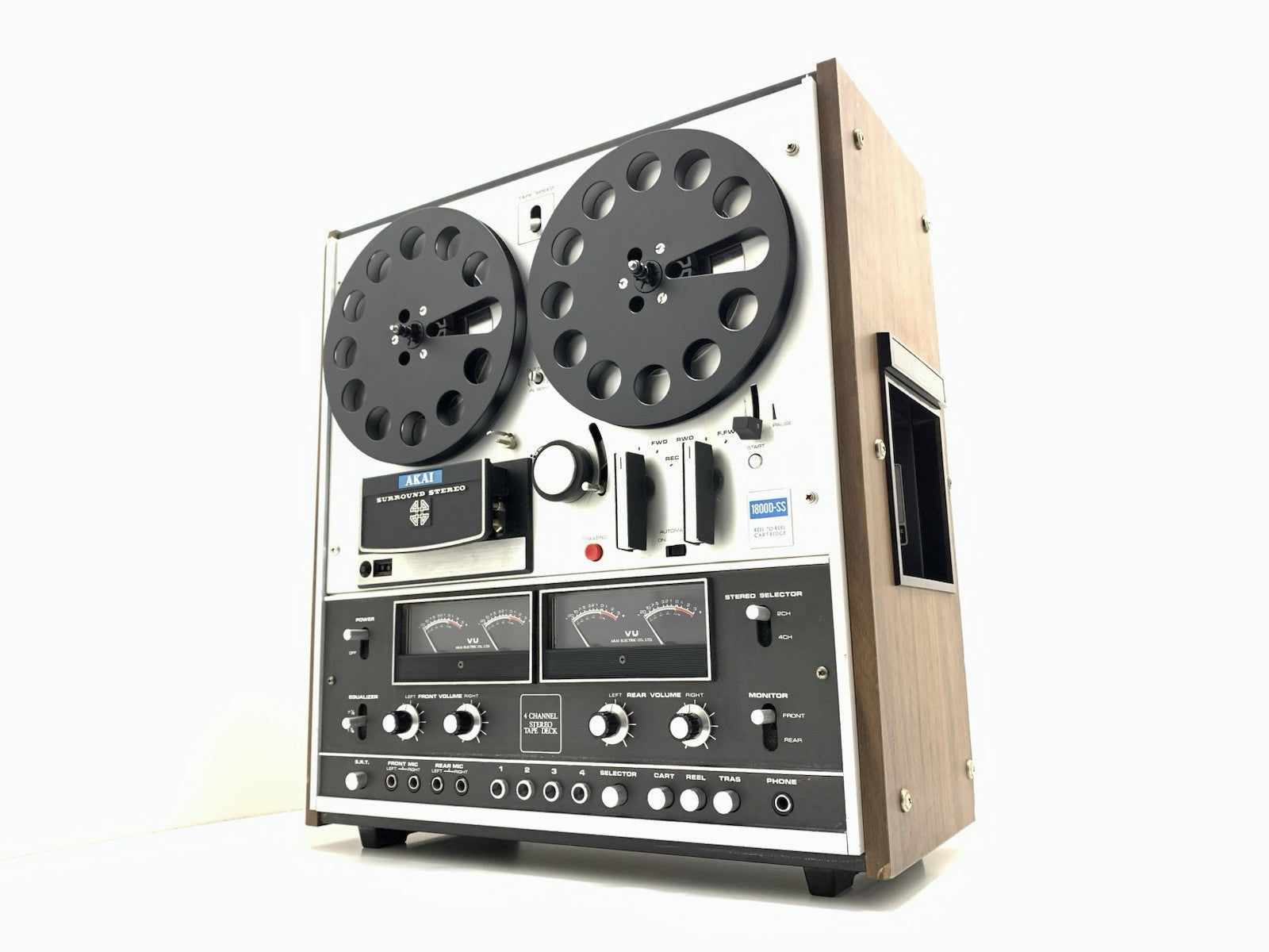 AKAI 1800 DSS Reel to Reel + 8Track 4 Channel 7" Tape Vintage 1972 WORK GoodLook