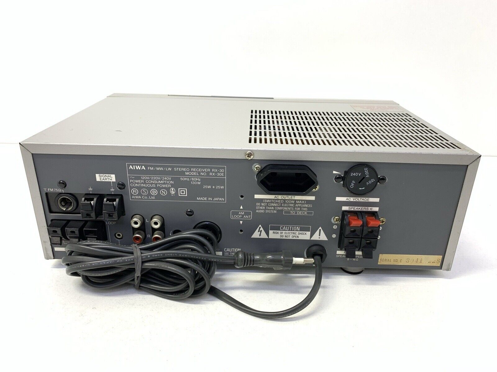 AIWA RX-30 FM MW LW Stereo Receiver 50 Watts RMS Vintage 1983 GOOD LOOK LIKE NEW